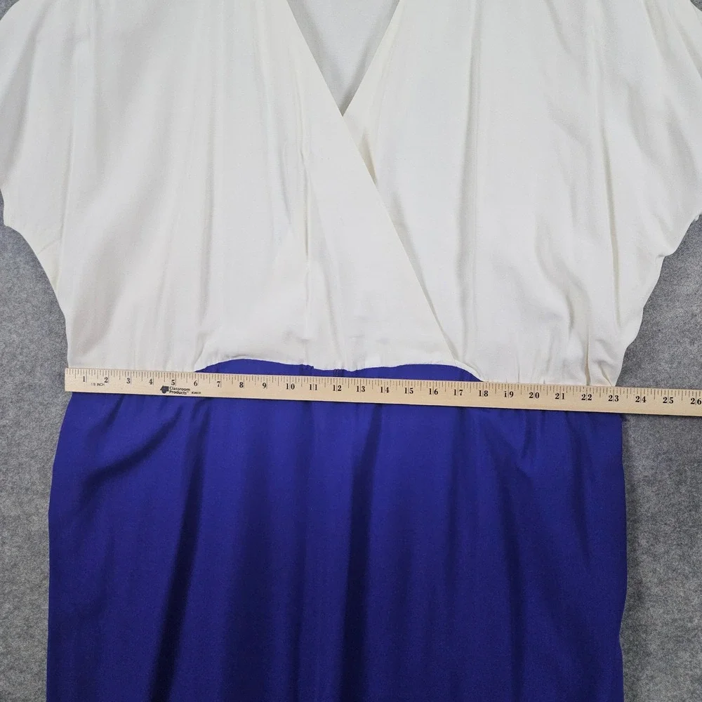 David Rose Women's 2-Pc Dress & Robe/Jacket Set Size 26‎ Purple White Vintage
